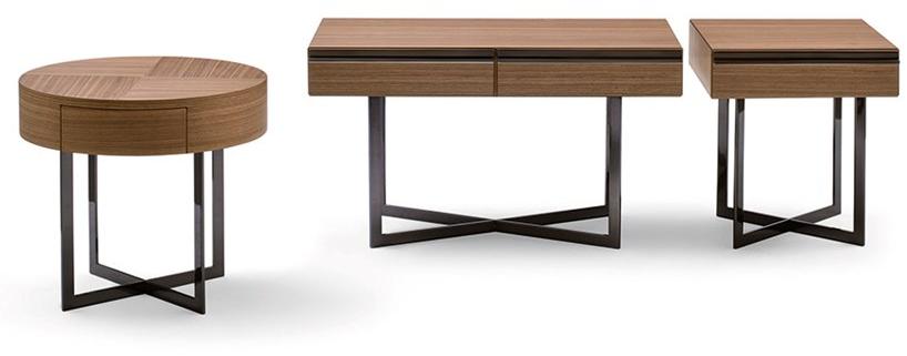 Bodema Квадратная прикроватная тумбочка из дерева в современном стиле с ящиками Profile Pfof000/pfof003 - Вид №1