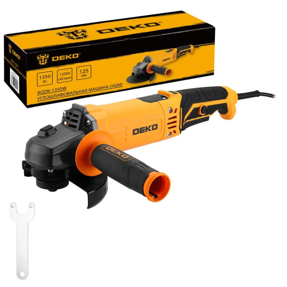 УШМ сетевая Deko AGDK-1350W, 1350 Вт, 125 мм STLM-2141424 - Вид №1