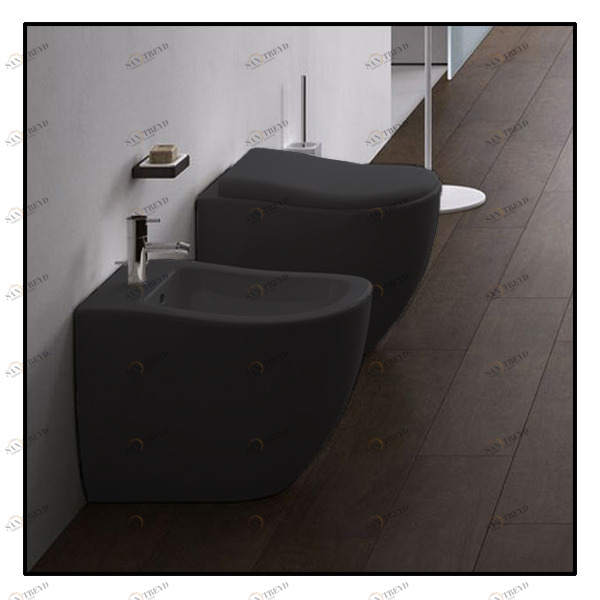 FLVABA Приставной унитаз напольный Серый Ceramica Cielo FLUID Италия