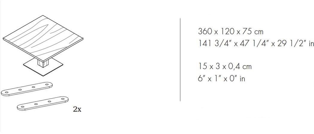 Bralco Прямоугольный стол для совещаний из орехового дерева Arche sun-id-1449534 - Вид №2