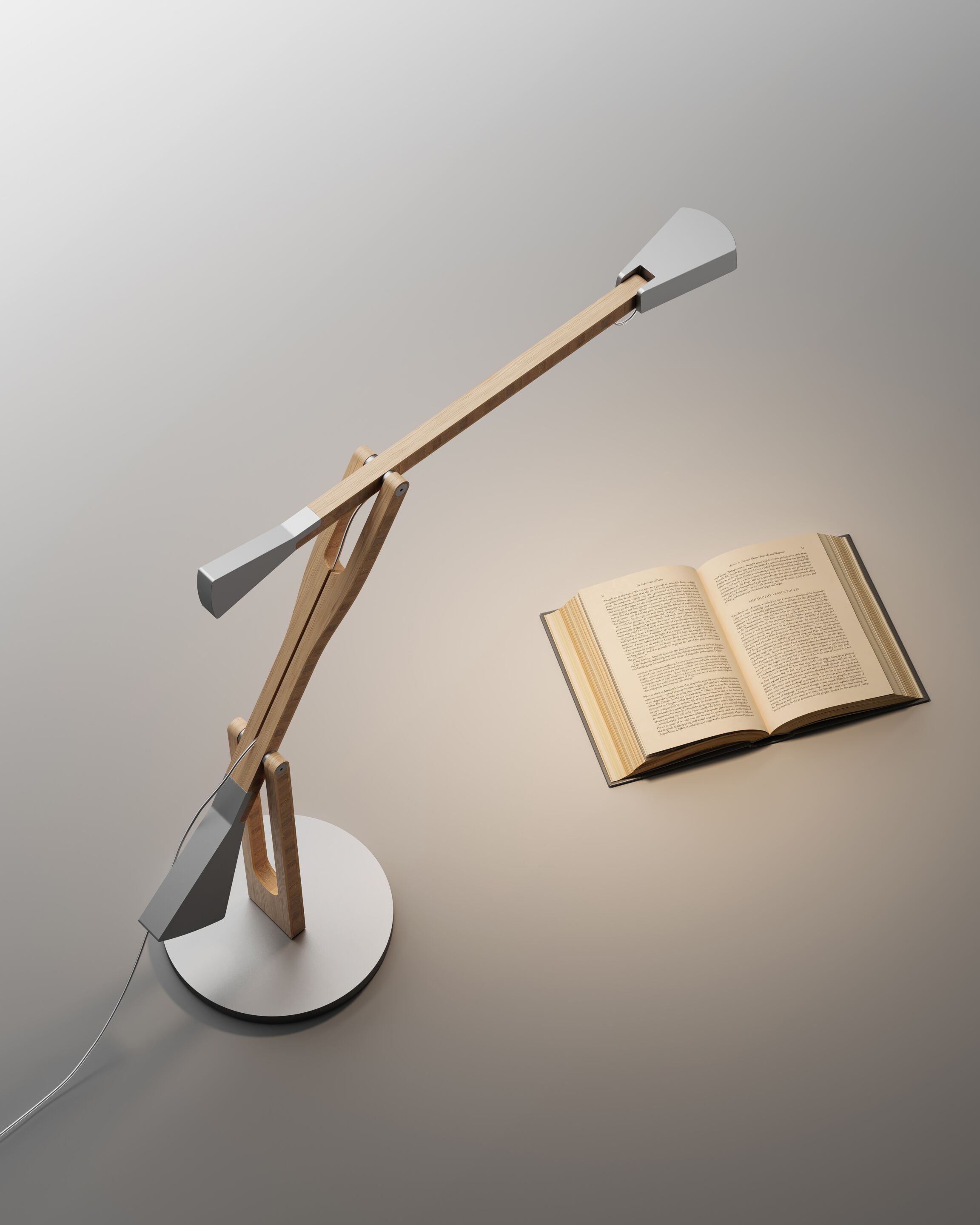 Бамбуковая регулируемая настольная лампа Artemide INTERNODE ARCH-00062367 - Вид №5