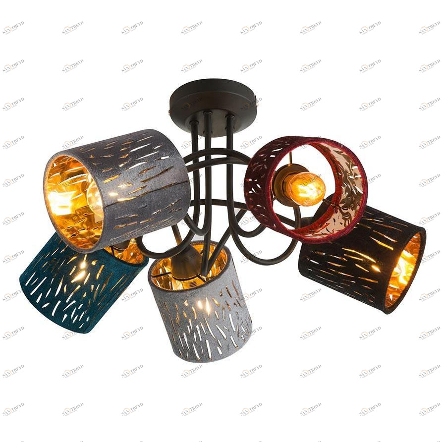Потолочная люстра Globo Ticon 15266-5D GLOBO ДИЗАЙНЕРСКИЕ, TICON 194049 Разноцветный Ceramica Globo 