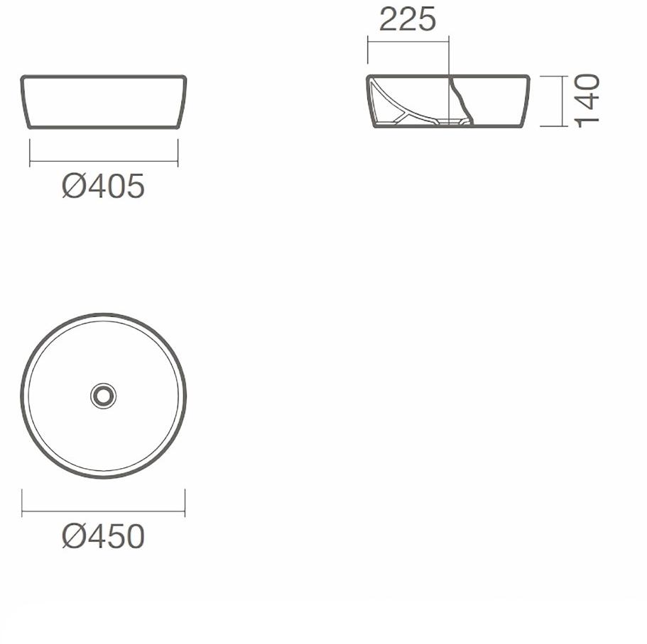 Раковина - чаша круглая Sanitana URBAN 45 S10016950400000 ( UBLV2E )  - Вид №3