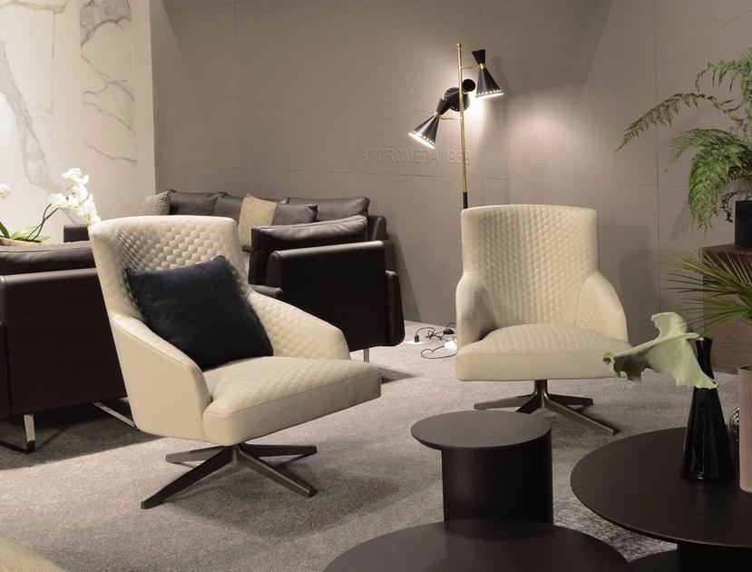 i 4 Mariani Вращающееся кресло в современном стиле из кожи с 4-мя спицами и подлокотниками. Moore sun-id-1503232 - Вид №4