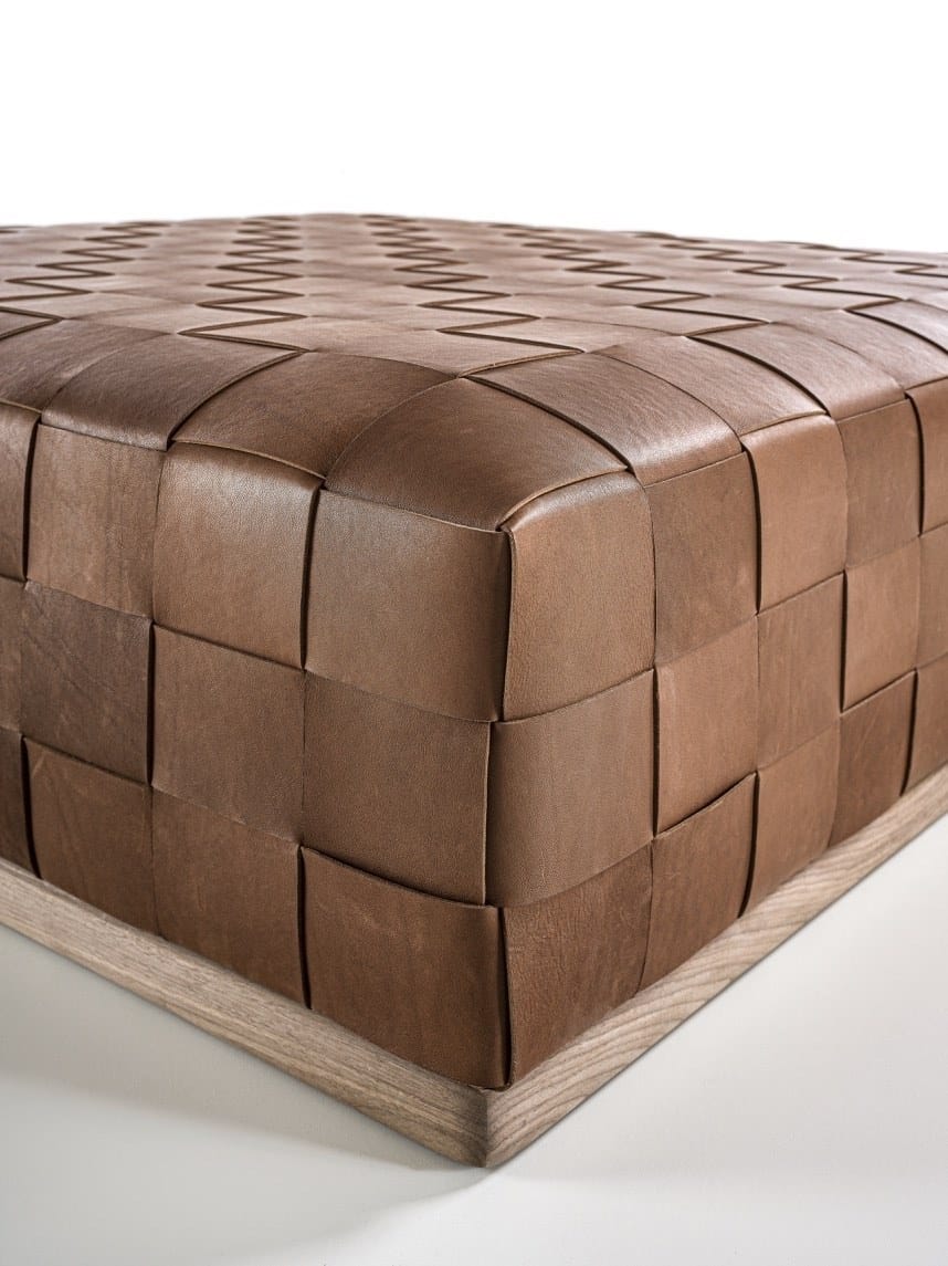 Кожаный квадратный пуф Frigerio JONAS ARCH-00075270 - Вид №1