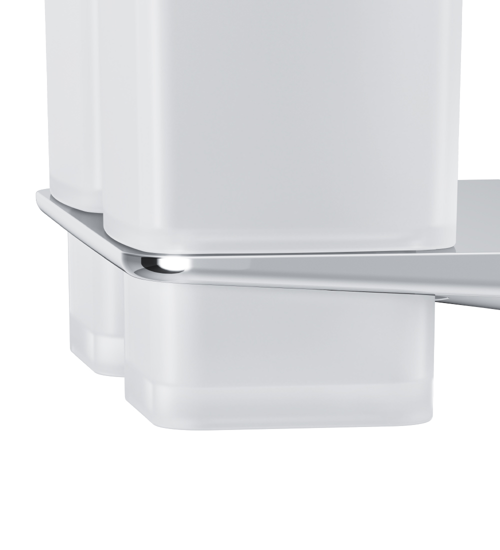 A50A343400 Двойной стеклянный стакан с настенным держателем хром шт AM.PM Inspire 2.0  - Вид №5