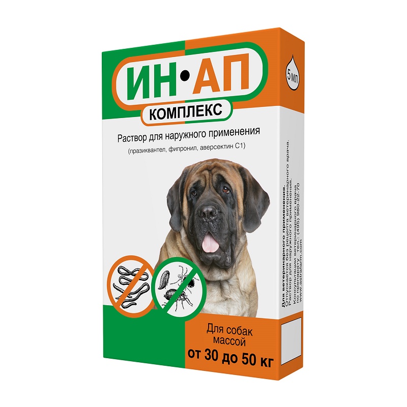 УТ0007985 Комплекс для собак ИН-АП 568 весом от 30 до 50кг, 5мл НПП СКИФФ 