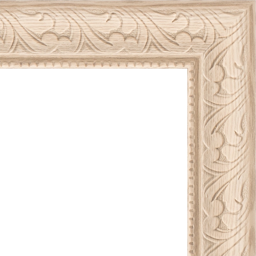 BY 1071 Зеркало в багетной раме - беленый дуб 57 mm EVOFORM Definite - Вид №4