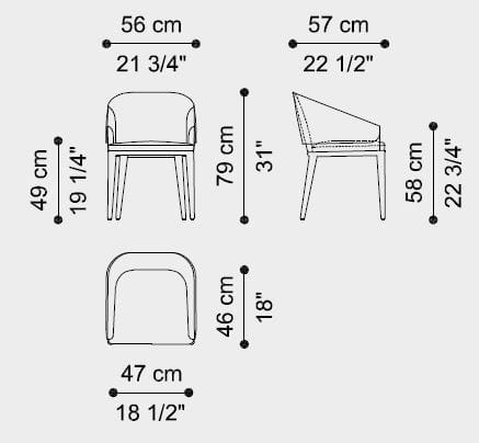 Мягкий бархатный стул с подлокотниками ETRO Home Interiors PICABIA ARCH-00027365 - Вид №5