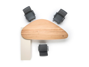 Твердый деревянный регулируемый по высоте исполнительный стол