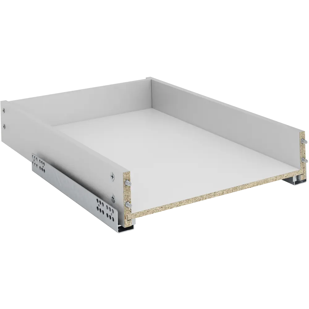 Выдвижной ящик для кухни 35.2x8.1x51.1 см KONSENSA ДСП цвет серый Отсутствует STLM-2186691 - Вид №1