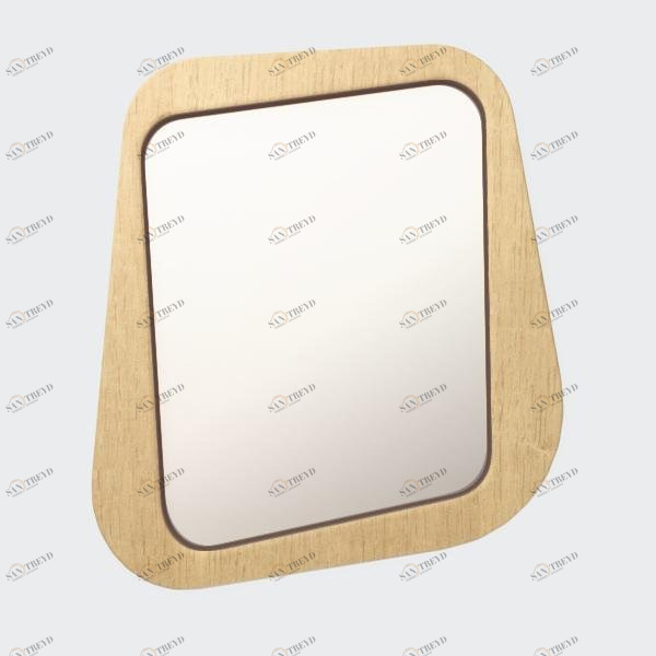 Зеркало настенное малое коричневое Woodi WOODI ДИЗАЙНЕРСКИЕ 00-3966357 Бежевый;коричневый 