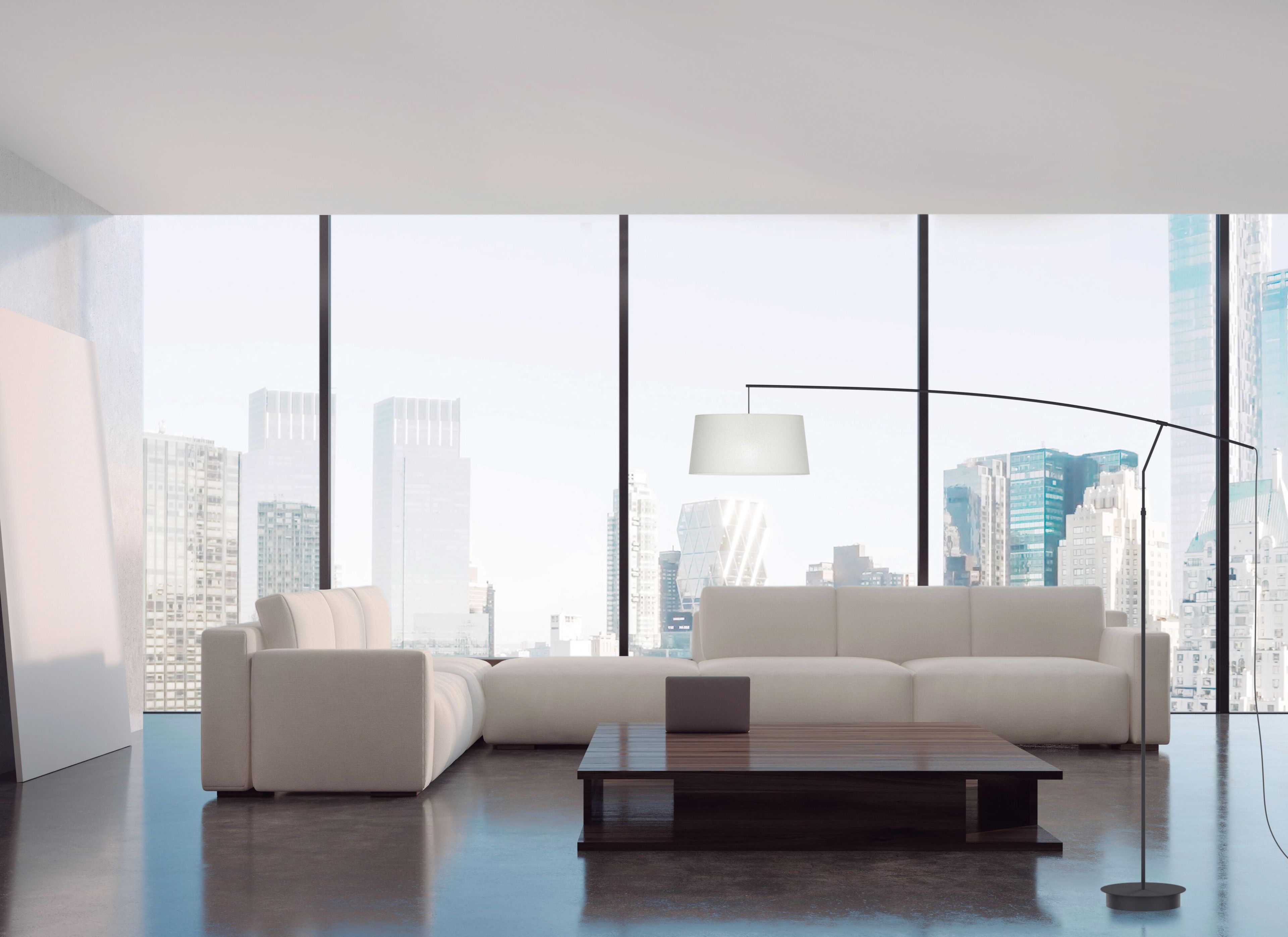 Регулируемая напольная лампа из ткани с гибкой рукояткой luxcambra Arco ARCH-00081861 - Вид №1