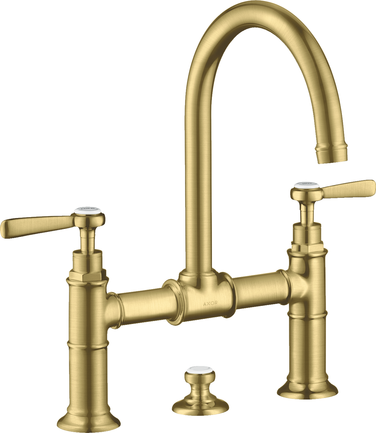 16511950 Смеситель для раковины, 2 ручки, 220, с рычажными ручками и сливным гарнитуром AXOR MONTREUX