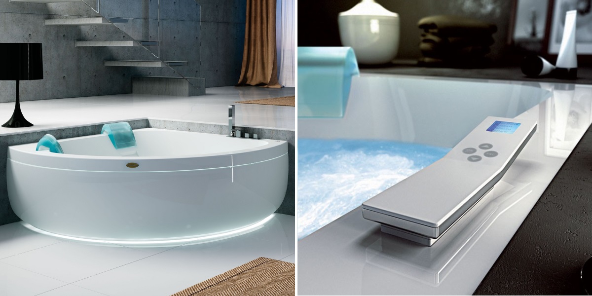 Ванна с гидромассажем "HYDRO FRIENDLY" Aquasoul Corner 155 угловая 9443-702A Jacuzzi 9443702A - Вид №1