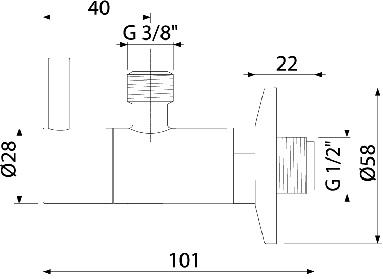 Угловой вентиль с фильтром 1/2"×3/8", круглый, бронза-antic ALCAPLAST ARV001ANTIC - Вид №1