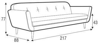 Sits Мягкий 3-х местный диван из ткани Otto sun-id-1511922 - Вид №5