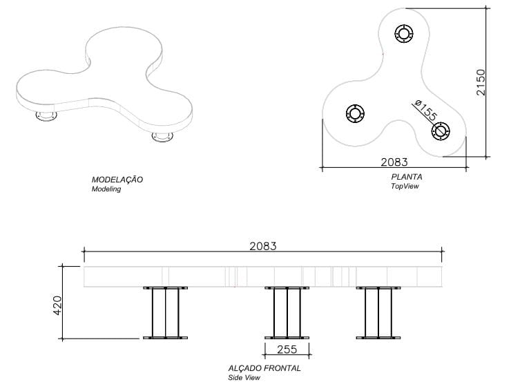 Бетонное наружное сиденье amop Spinner ARCH-00036039 - Вид №2