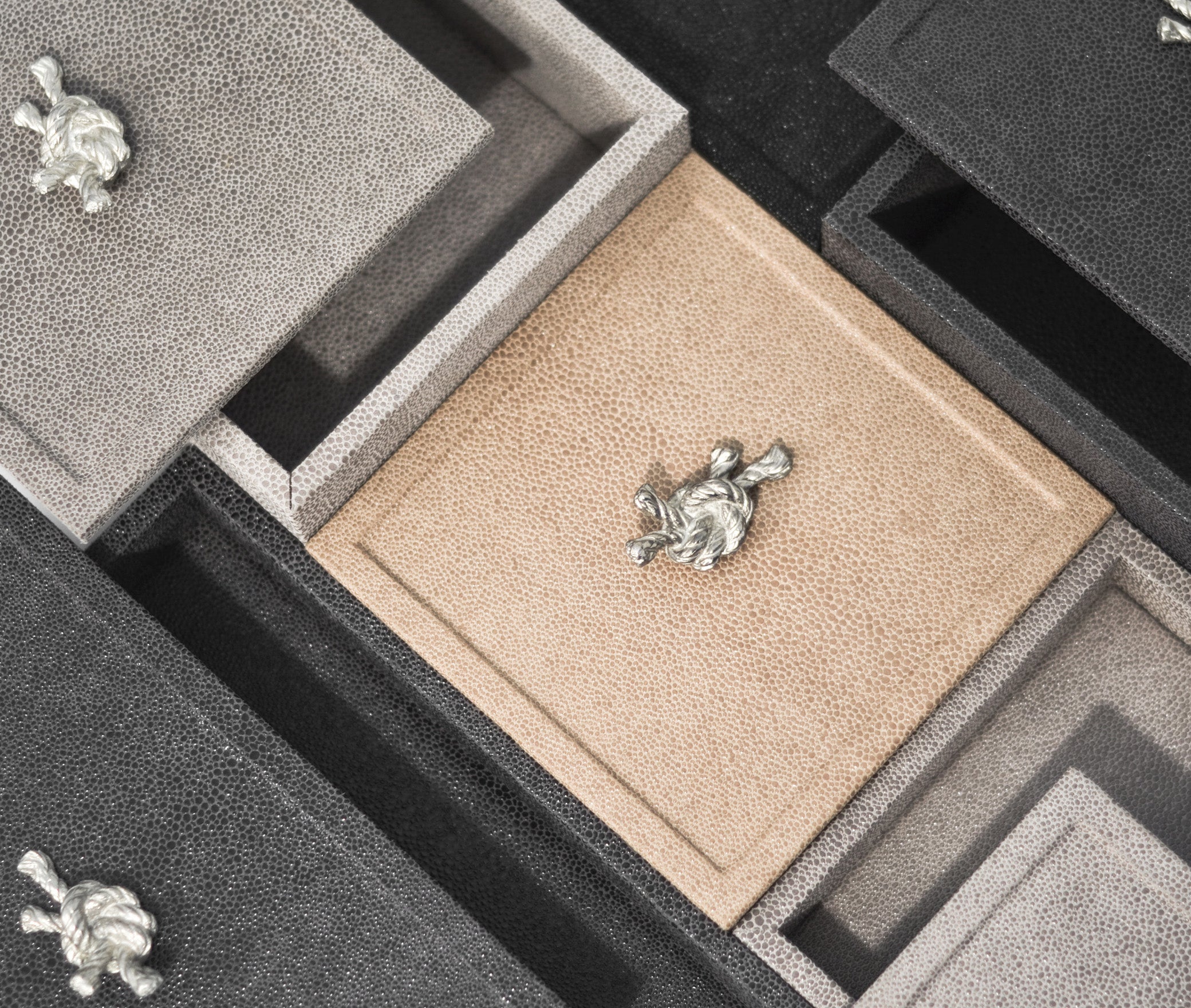 Прямоугольная коробка Thalia - 27X15XH9 см / металлическая отделка_хром / ari-leather_coffee Pinetti 00.0141.037.015 - Вид №3