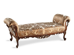 Мягкая скамейка из ткани