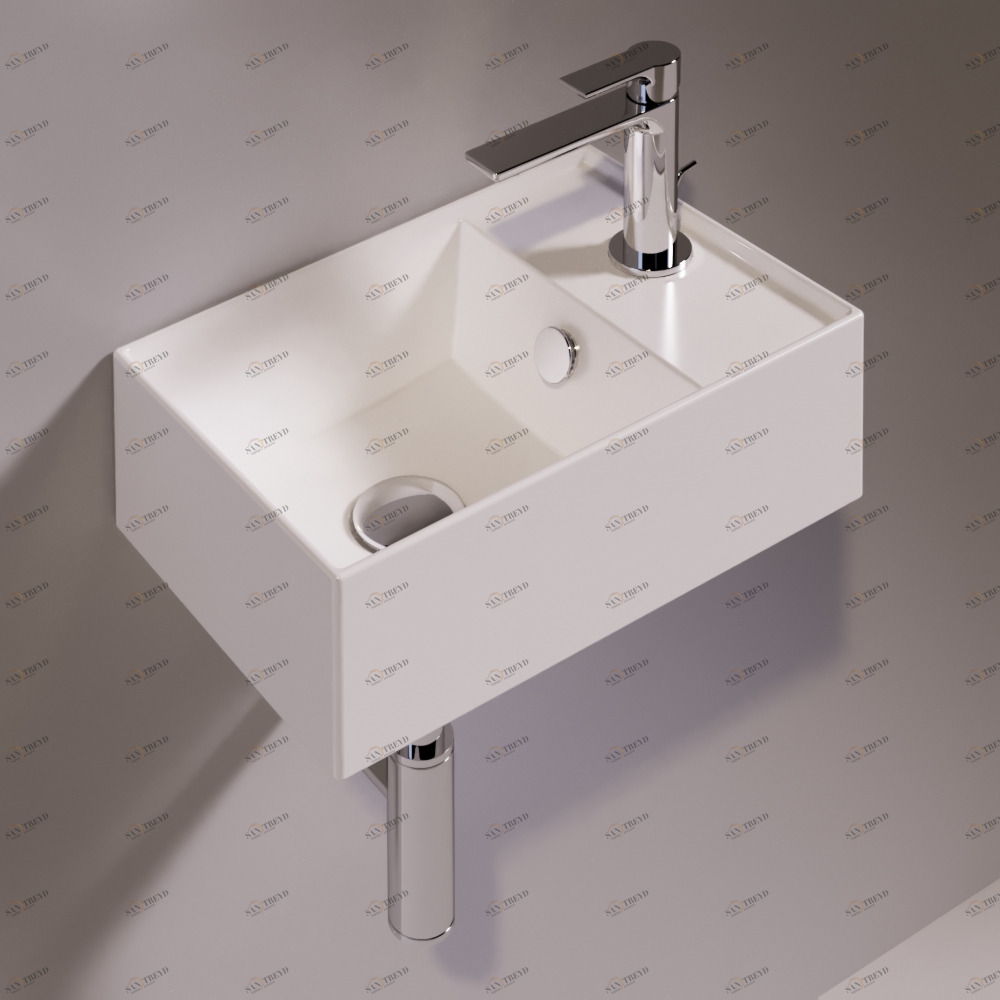 AG40BIANCO Подвесная раковина настенная прямоугольная Simas Agile белая