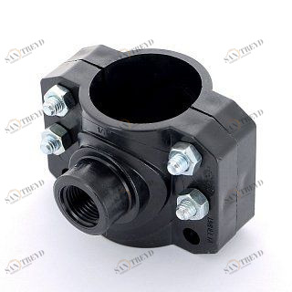 Врезка монтажная 50 x 1/2" ВР, 4 болта, для труб ПНД UNIDELTA 1019050002