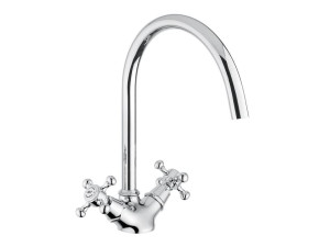 Смеситель для кухни из хромированной латуни