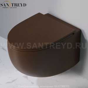 S555T0R0V6.107 Подвесной унитаз настенный Коричневый A. e T. Italia Dot Италия