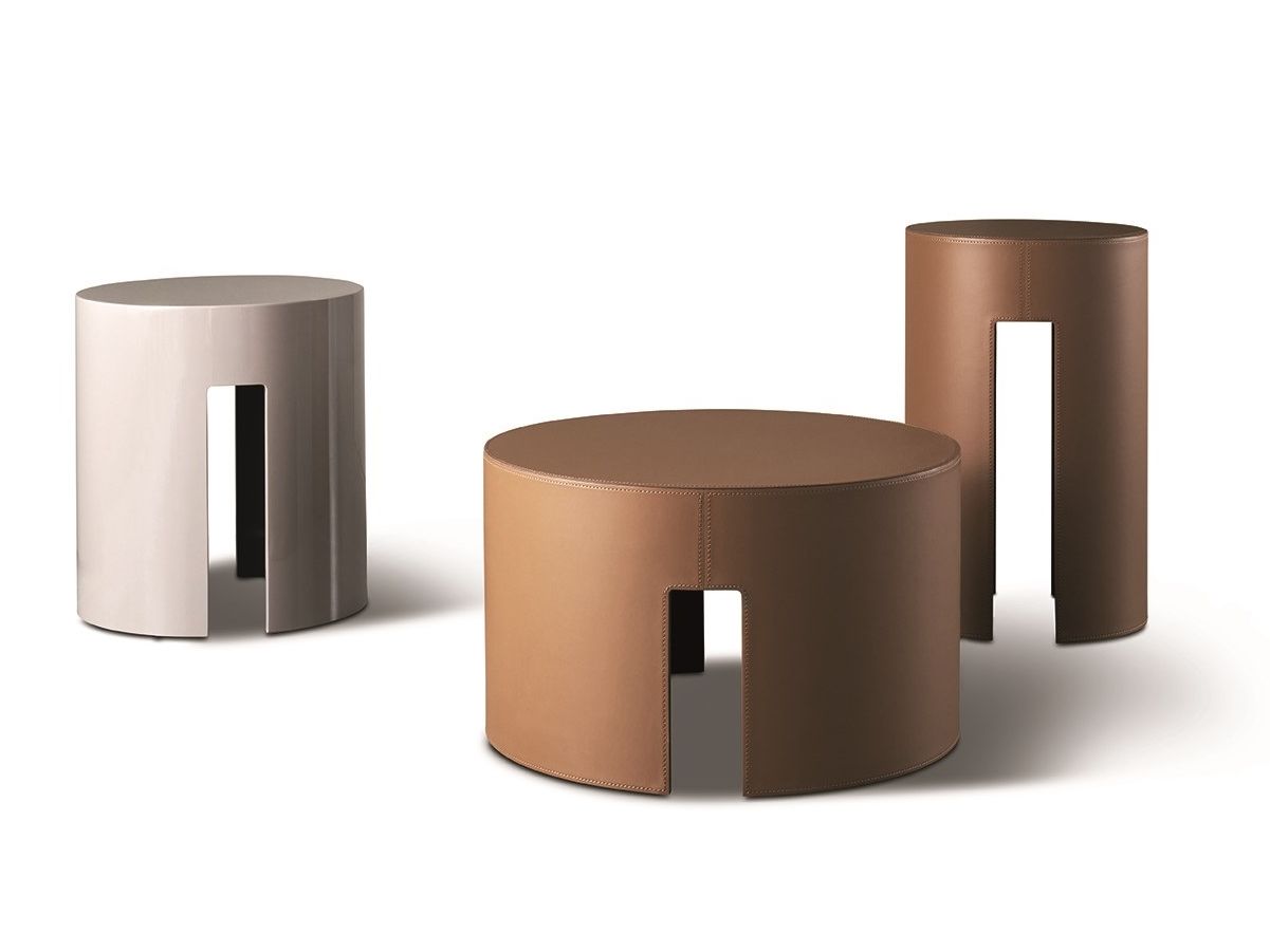 Деревянный круглый низкий журнальный столик Meridiani ARCH-00144318