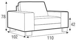 Sits Мягкое кожаное кресло с подлокотниками Quattro sun-id-1410374 - Вид №2