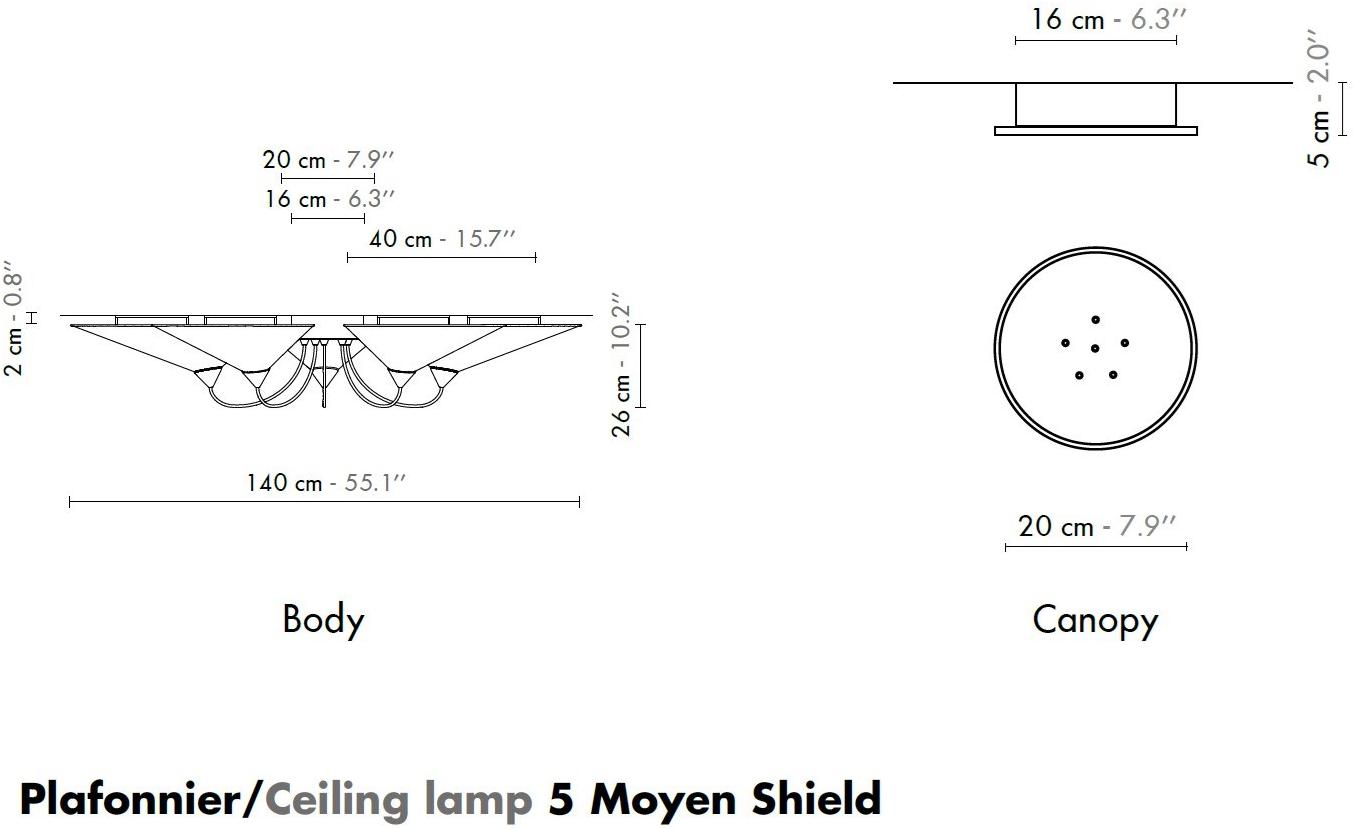 designheure Светодиодный потолочный светильник из ткани Shield sun-id-1437277 - Вид №3