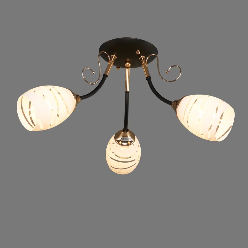 Люстра потолочная Camila 1112 3 лампы 9 м² цвет чёрный Escada STLM-2175519 - Вид №2