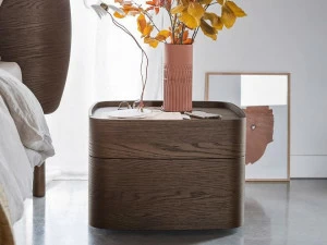 Novamobili Прямоугольная прикроватная тумбочка из дуба с ящиками Norman