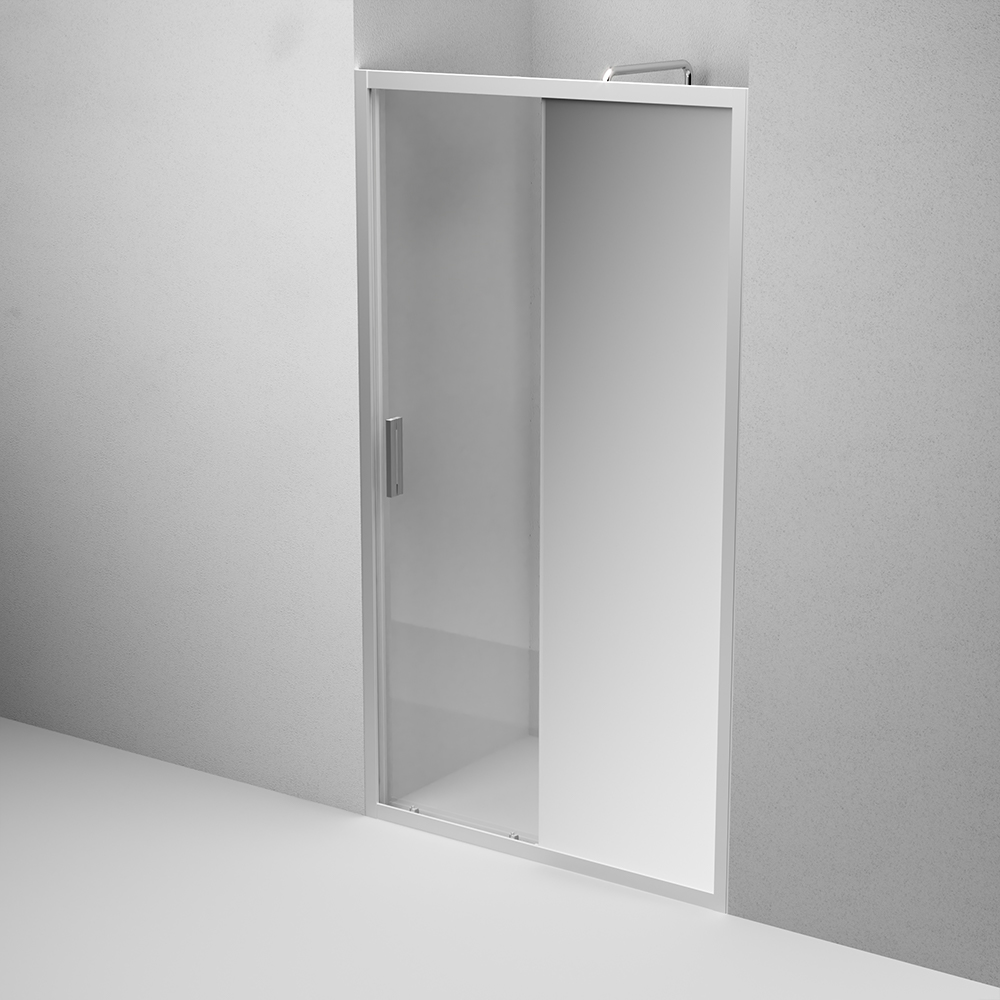W90G-110-1-195MM Solo Дверь душевая 110х195 стекло матовое профиль матовый хром AM.PM Gem - Вид №3
