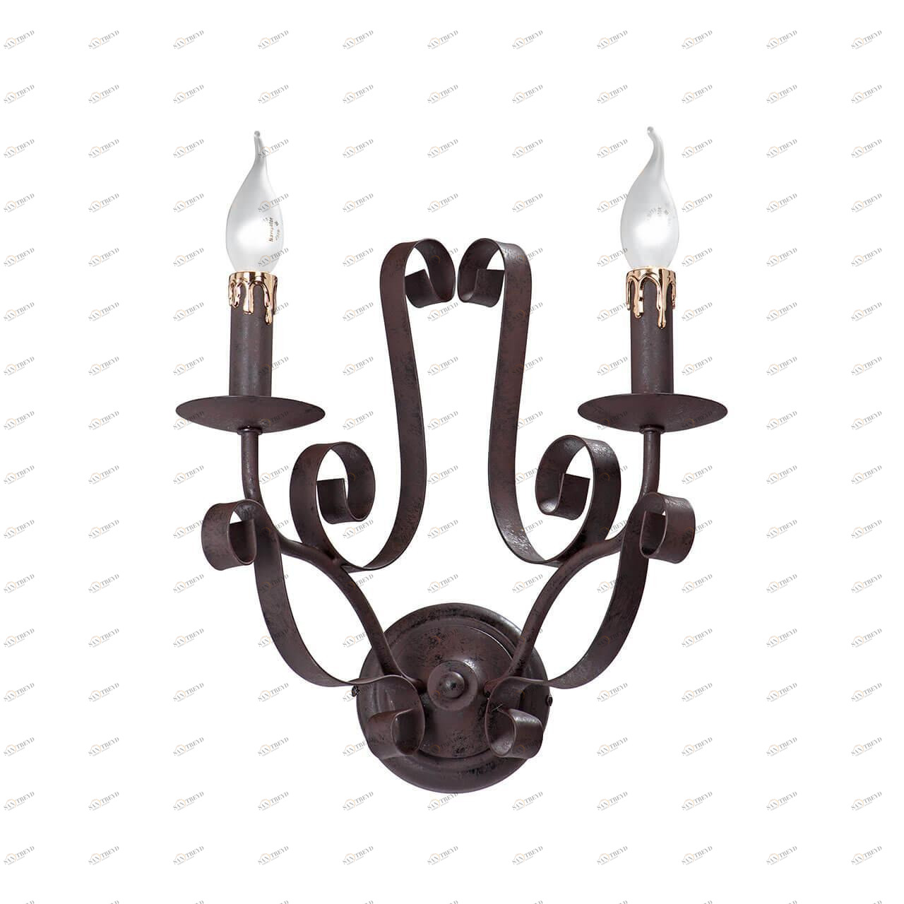 Бра на 2 лампы темно-коричневое Vitaluce V1100/2A VITALUCE СВЕЧА 00-3931393 Коричневый 