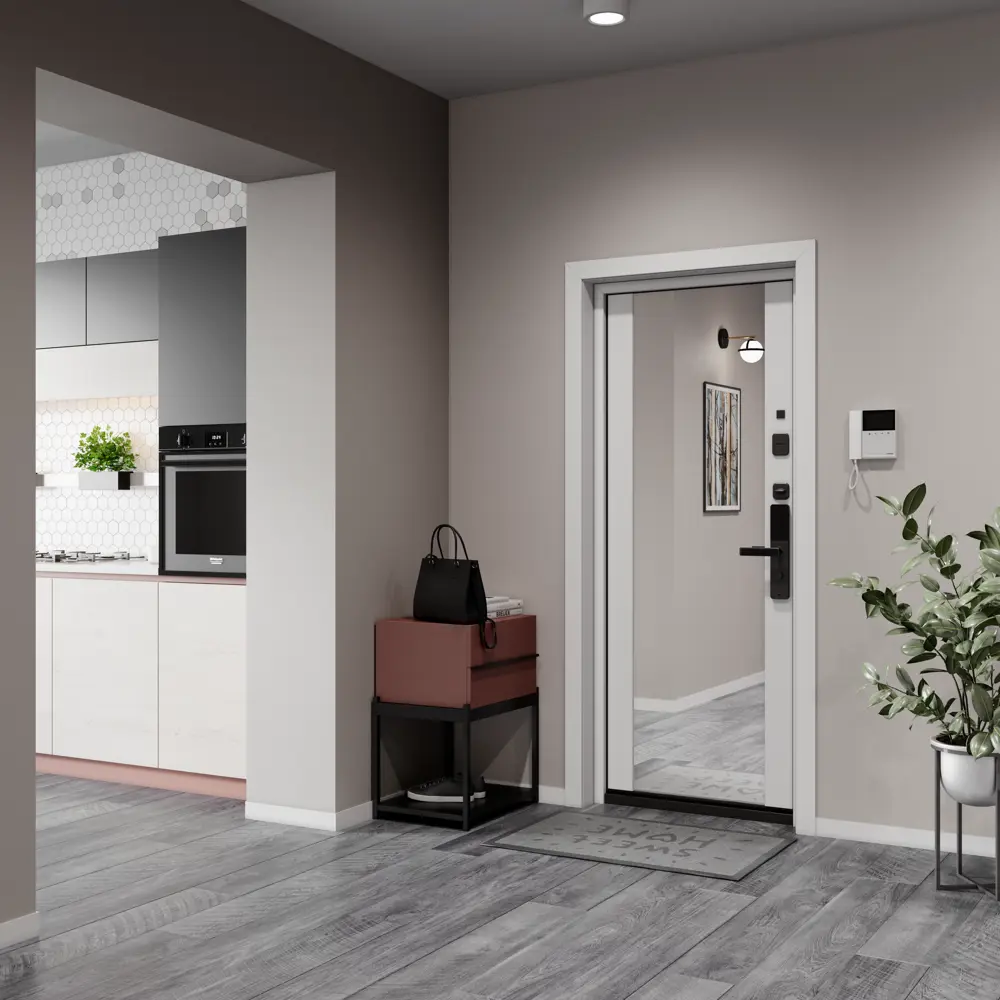 Входная дверь TOREX Протон Скай 86x205 см правая белая с зеркалом 89437238 STLM-1582780 - Вид №14