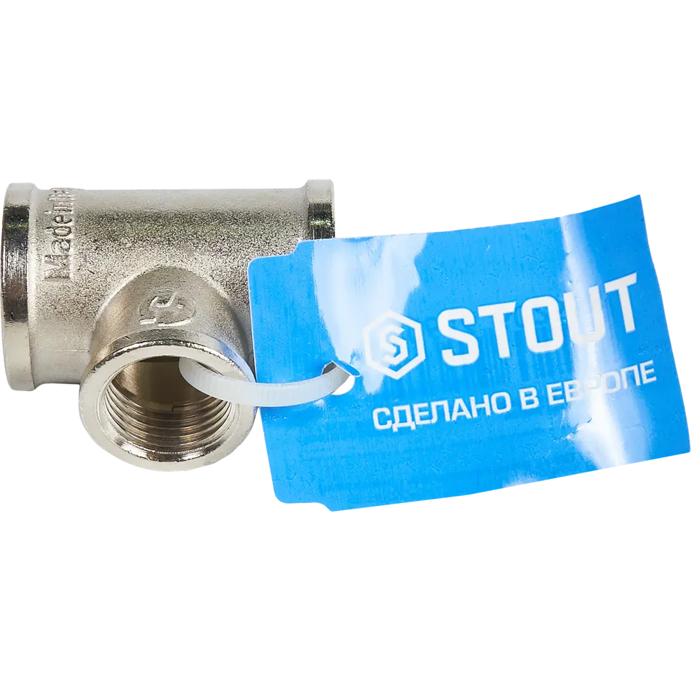 Тройник переходной Stout 3/4×1/2×3/4 для водопроводных систем 82238999 STLM-0805629 - Вид №2