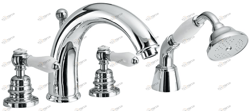 Fir Italia Смеситель для ванны с 3 отверстиями и ручным душем Melrose 21 2147312