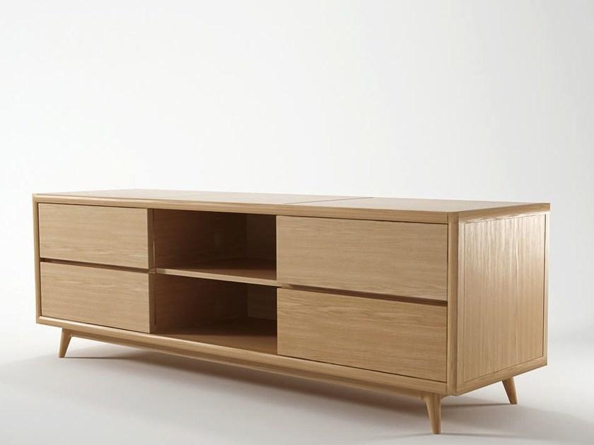 KARPENTER Низкая деревянная тумба под телевизор Vintage sun-id-1382784 - Вид №3