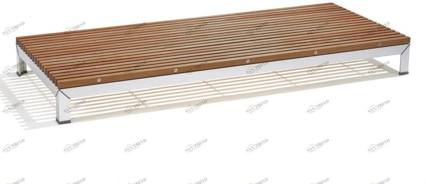 Extremis Низкий прямоугольный деревянный столик для сада Extempore sun-id-1472849