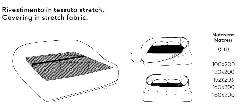 Двуспальная мягкая кровать Lago COLLETTO ARCH-00055381 - Вид №2