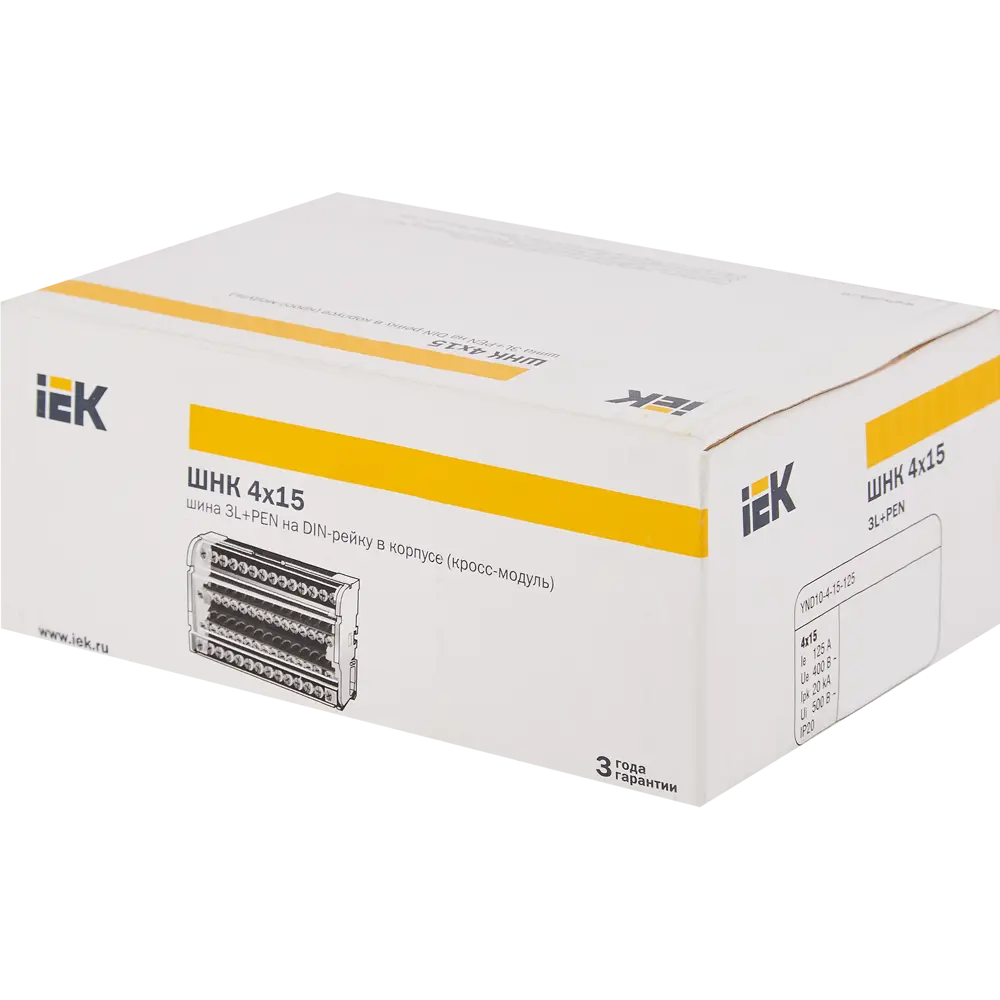 IEK Нулевая шина 4×15 3L+PEN для щитового оборудования 84307553 STLM-0048325 - Вид №2