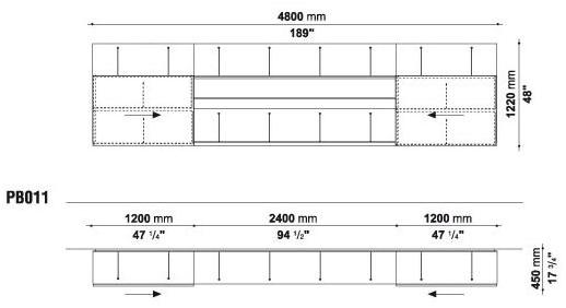 B&B Italia Комод с распашными дверцами с ящиками Pab sun-id-1508288 - Вид №2
