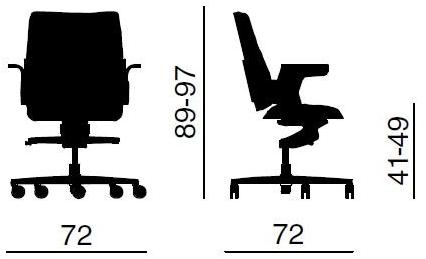 Quadrifoglio Стул для руководителя с низкой спинкой Dea sun-id-1368042 - Вид №4