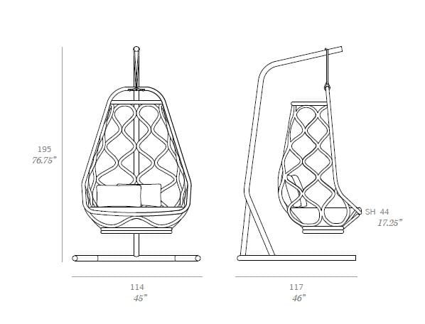 Кресло-качалка из ротанга EXPORMIM ARCH-00122279 - Вид №1
