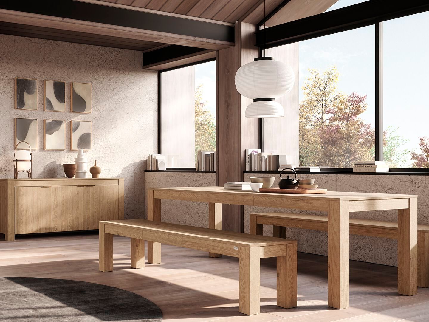 Прямоугольный обеденный стол из дуба Mobili Fiver Rachele ARCH-00149714 - Вид №4