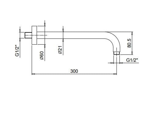 Насадка для душа с дождевой насадкой ABOUTWATER AF/21 ARCH-00108992 - Вид №4