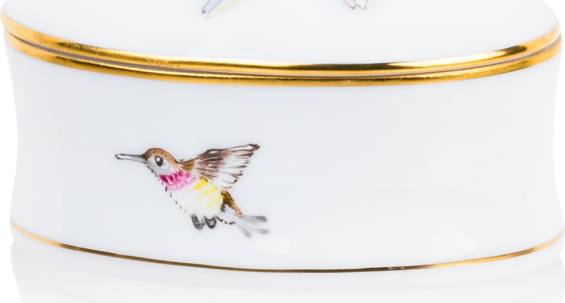 96493 Herend Шкатулка 7см "Мир растений" (один фрагмент) Фарфор 