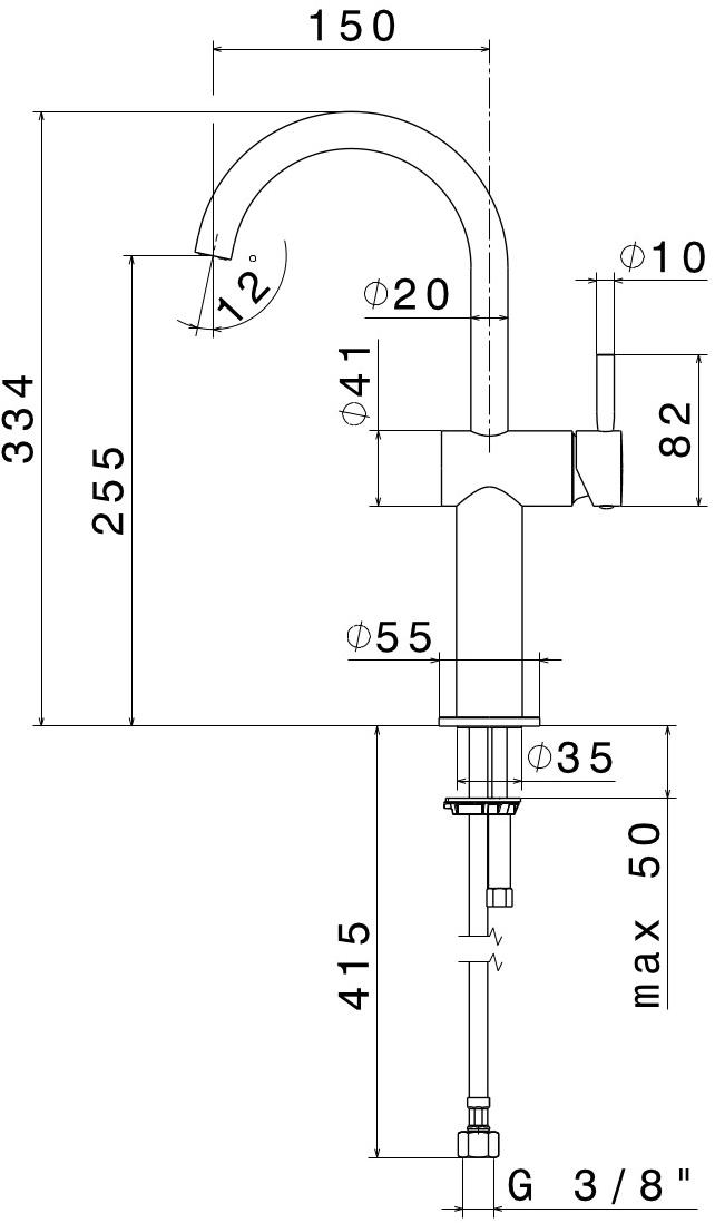 newform Смеситель для раковины, однорычажный, сливной Blink sun-id-1417781 - Вид №5