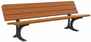 Lazzari Деревянная скамейка со спинкой Parigi